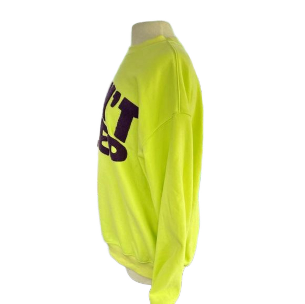Mochy “I DON’T SLEEP” Neon Yellow Green Purple Size OS One Size Cotton - Picture 4 of 7